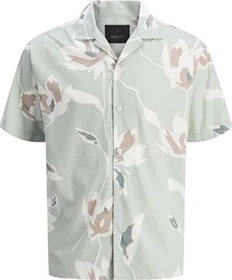 Jack & Jones Relaxed Fit Hemd kurzarm aqua gray (Herren)