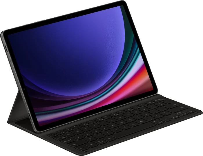 Samsung EF-DX710 Book Cover Keyboard Slim für Galaxy Tab S9 / S9 FE, schwarz, DE