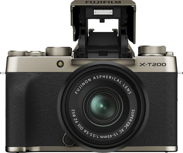 Fujifilm X-T200 gold mit Objektiv Fujinon XC 15-45mm 3.5-5.6 OIS PZ
