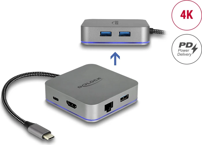 DeLOCK USB Type-C Dockingstation für Mobilgeräte 4K, USB-C 3.0 [Stecker]