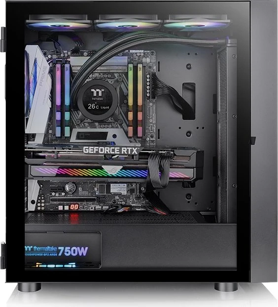 Thermaltake H570 TG ARGB, schwarz, Glasfenster