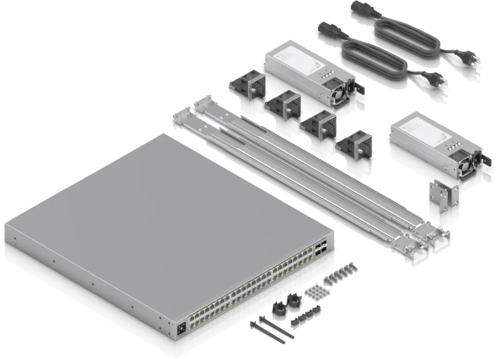 Ubiquiti Enterprise Campus 48 PoE Rackmount 10G Managed Switch, 48x RJ-45, 4x SFP28, 950W PoE++