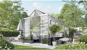 Vitavia Cassandra 9900 ESG 3mm Gewächshaus inkl. Sockel alu/basalt