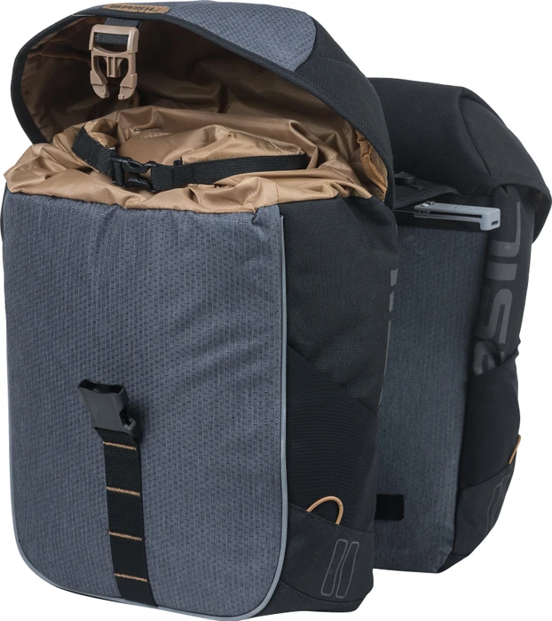 Basil Miles Doppeltasche MIK Gepäcktasche grau/schwarz