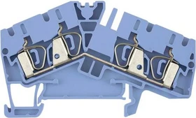 Weidmüller ZDU 6-2/3AN BL Durchgangs-Reihenklemme, Zugfederanschluss, 6 mm², 800 V, 41 A, blau
