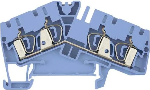 Weidmüller ZDU 6-2/3AN BL Durchgangs-Reihenklemme, Zugfederanschluss, 6 mm², 800 V, 41 A, blau