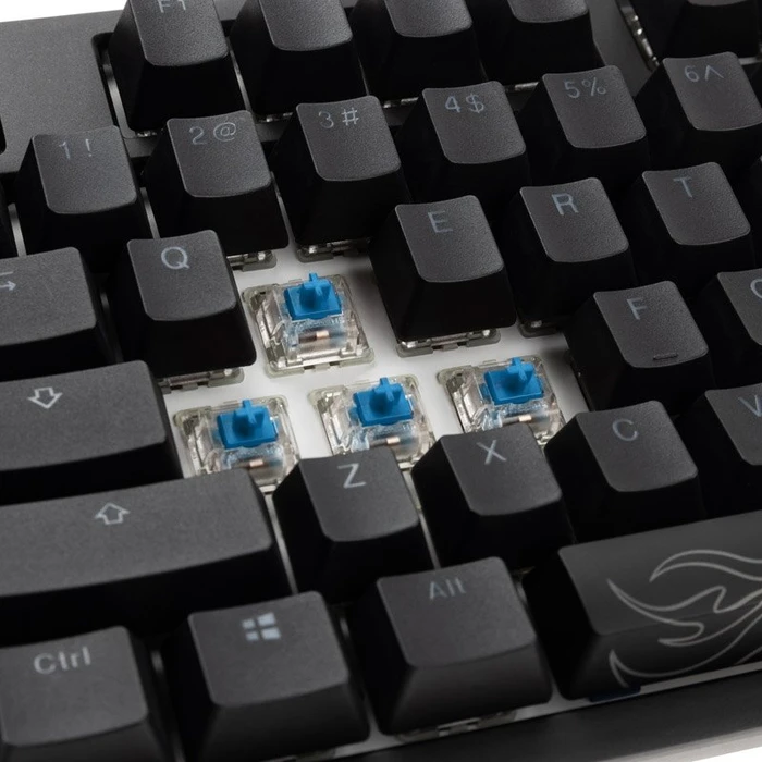 Ducky Shine 7 PBT, LEDs RGB, Blackout Edition, schwarz, MX RGB BLUE, USB, US