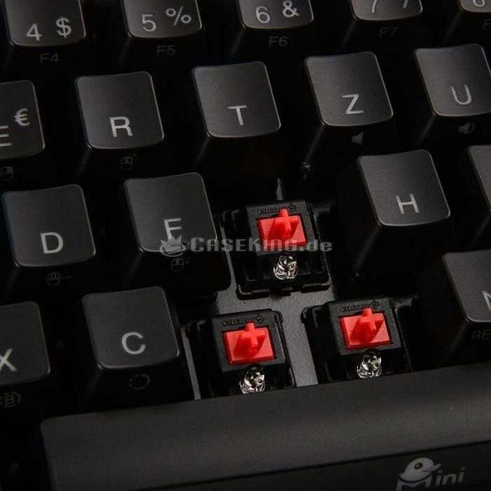 Ducky Mini silber, MX RED, USB, DE