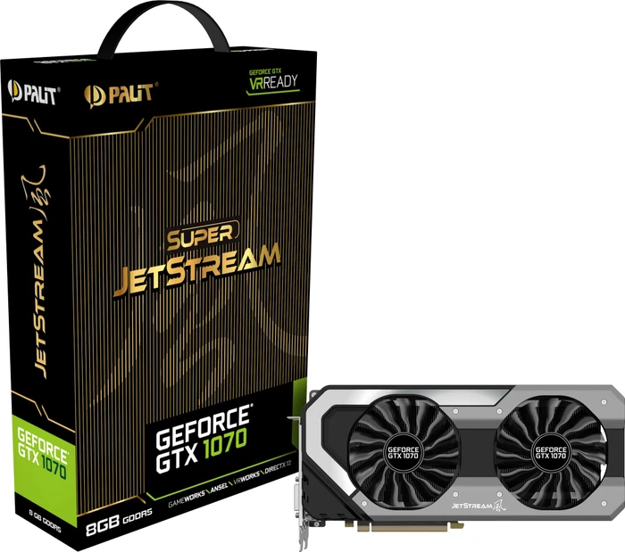 Palit GeForce GTX 1070 Super JetStream, 8GB GDDR5, DVI, HDMI, 3x DP
