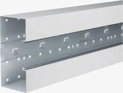 Hager Brüstungskanal-Unterteil frontrastend zu BRS 100x210mm Oberteil 80mm Stahl verkehrsweiß