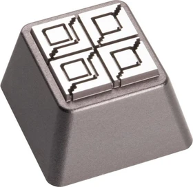 Zomoplus Keycap Battle City Stahlwand, Aluminium, weiß/grau, 1 Taste