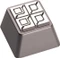 Zomoplus Keycap Battle City Stahlwand, Aluminium, weiß/grau, 1 Taste Vorschaubild