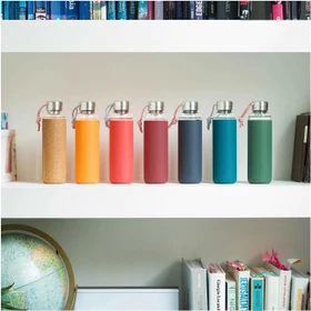 black+blum Glas Trinkflasche 600ml ocean