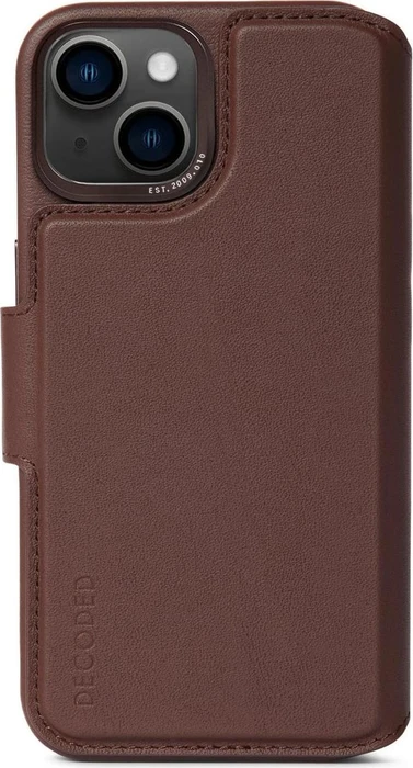 Decoded Leather Modu Wallet für Apple iPhone 14 Plus Chocolate Brown