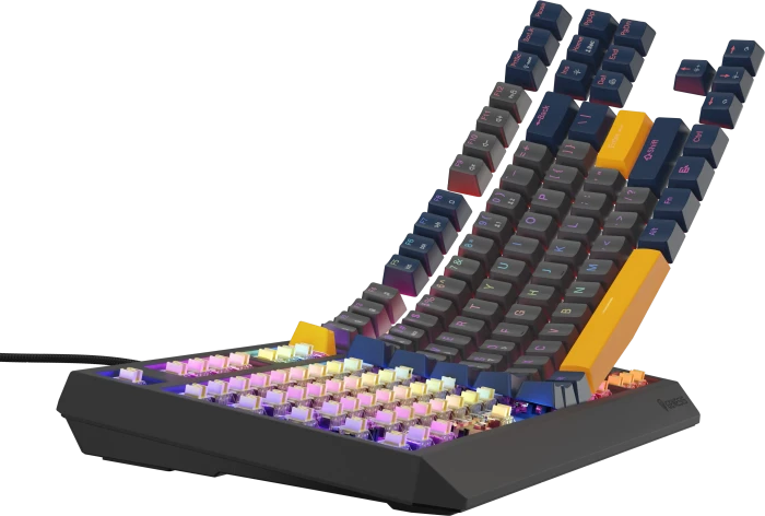Genesis Thor 230 TKL, Naval Blue Negative, LEDs RGB, hot-swap, Outemu Panda, USB, US