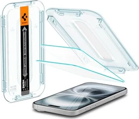 Spigen GLAS.tR EZ Fit Sensor Protection Screen Protector für Apple iPhone 15 Plus, 2er-Pack