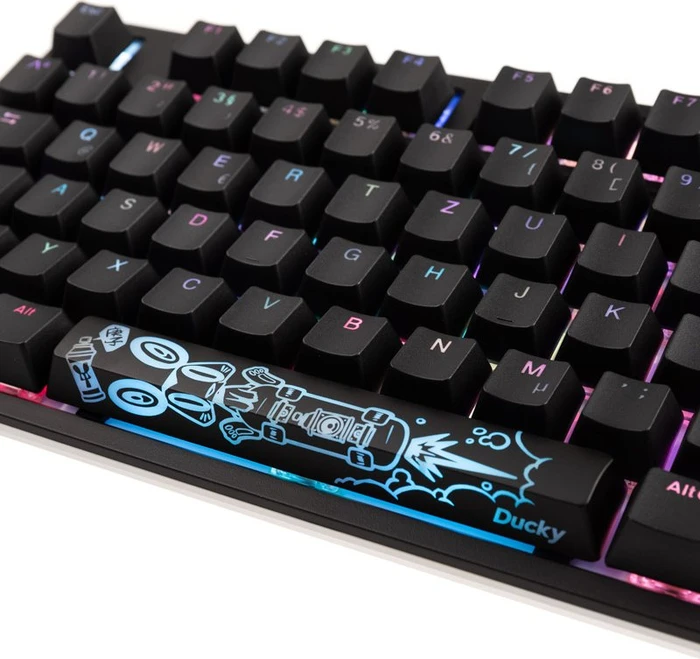 Ducky One 2 Backlit PBT, LEDs RGB, schwarz, MX RGB NATURE WHITE, USB, DE