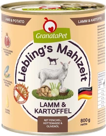 GranataPet Liebling's Mahlzeit Lamm & Kartoffel, 4.80kg (6x 800g)