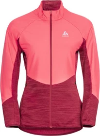 Odlo The Run Easy Warm Hybrid Funktionsjacke deep claret/siesta (Damen)