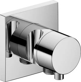 Keuco IXMO 59541 Comfort Absperrventil mit Schlauchanschluss und Brausehalter eckig verchromt