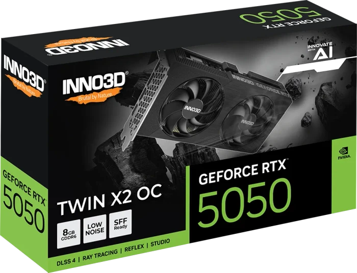 INNO3D GeForce RTX 5050 Twin X2 OC, 8GB GDDR6, HDMI, 3x DP