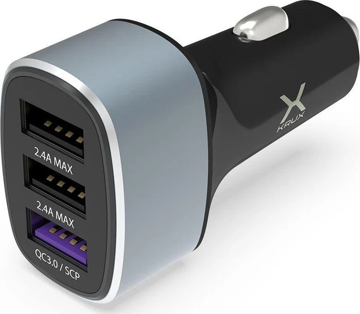 Krux Car Charger 3x USB-A 42W schwarz/silber