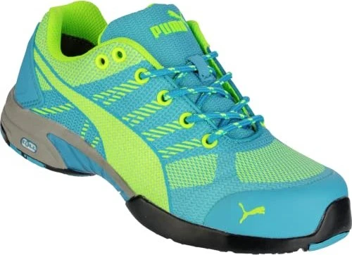 Puma Knit Low S1P Sicherheitsschuhe blau/grün (Damen)