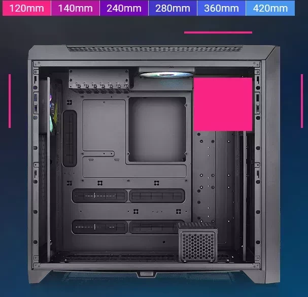 Thermaltake CTE C750 TG ARGB Snow, weiß, Glasfenster