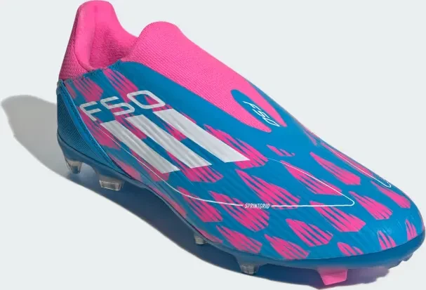adidas F50 League Laceless FG/MG solar blue/cloud white/solar pink