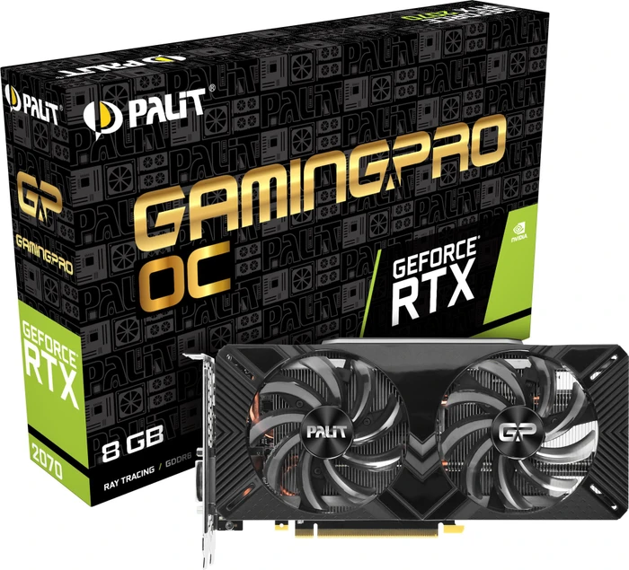 Palit GeForce RTX 2070 GamingPro OC V1, 8GB GDDR6, DVI, HDMI, USB-C, 2x DP