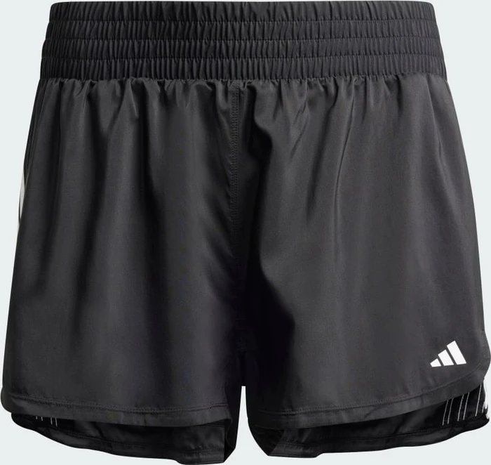 adidas Pacer Training 3-Streifen Woven High-Rise große Größen Trainingshose kurz schwarz/weiß (Damen)