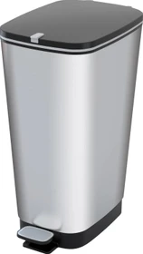 Curver Chic Bin Style Mülleimer 45l silbermetallic