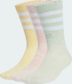 adidas 3-Streifen Stonewash Crew Socken sandy pink/linen green/almost yellow, 3 Paare