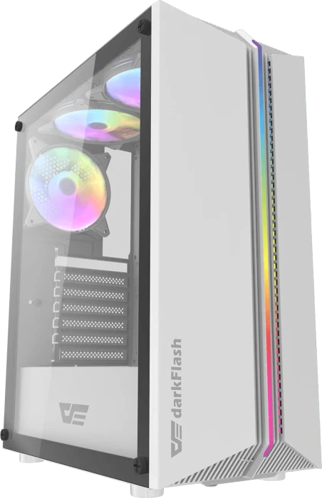 DarkFlash DK151 White, Glasfenster