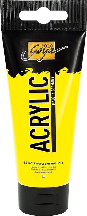 Kreul Solo Goya Acrylic Acrylfarbe, fluoreszierend gelb, 100ml