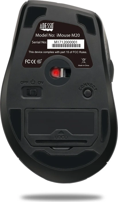 Adesso iMouse M20B Wireless Ergonomic Mouse schwarz, USB