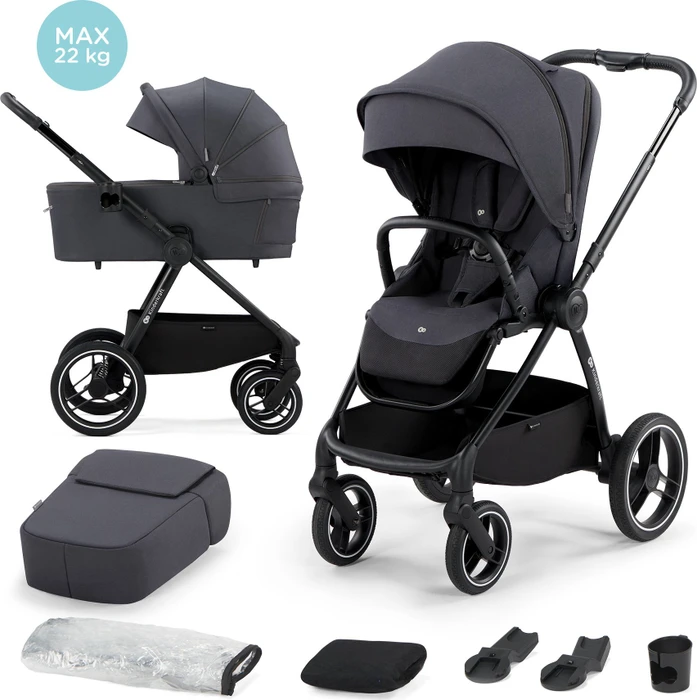 Kinderkraft Nea 2in1 Kombi-Kinderwagen dunkelgrau