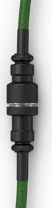 Glorious Coiled Cable USB-C auf USB-A, Tastaturkabel (Spiral-Textilkabel), 1.37m, Forest Green