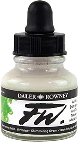 Daler Rowney FW Acrylic Ink shimmering green, 29.5ml