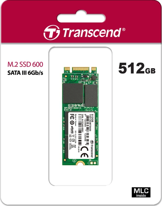 Transcend MTS600 SSD 512GB, M.2 2260 / B-M-Key / SATA 6Gb/s