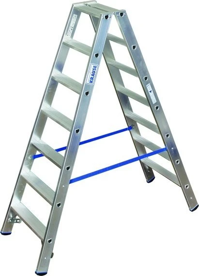 Krause Stabilo Professional Alu 2-tlg. Stehleiter, 2x 7 Stufen