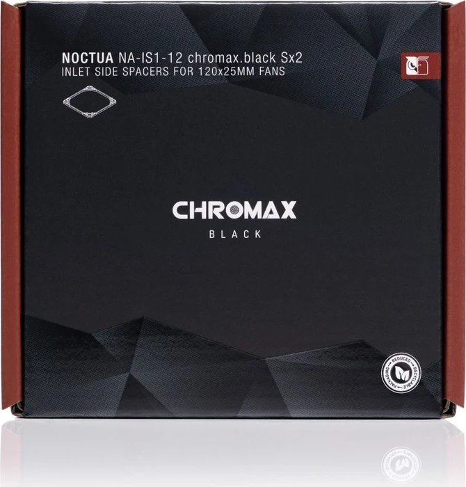 Noctua NA-IS1-12 chromax.black Sx2 Abstandshalter für 120mm-Lüfter, schwarz