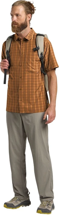 Jack Wolfskin Meseta Hemd kurzarm check autumn leaves (Herren)