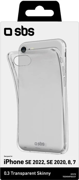 SBS Mobile Skinny Cover für Apple iPhone SE (2022)/SE (2020)/8/7 transparent