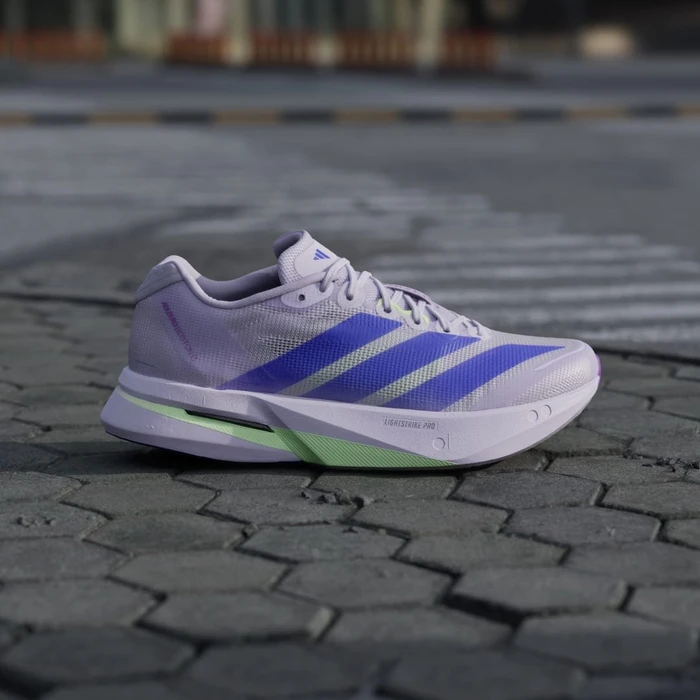 adidas Adizero Boston 13 purple tint/solar purple/green spark (Damen)