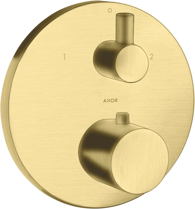 Hansgrohe Axor Uno Thermostat Unterputz mit Ab- und Umstellventil brushed brass