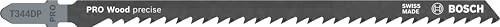 Bosch Professional T344DP HCS Precision for Wood Stichsägeblatt 6TPI, 152mm, 2 Stück