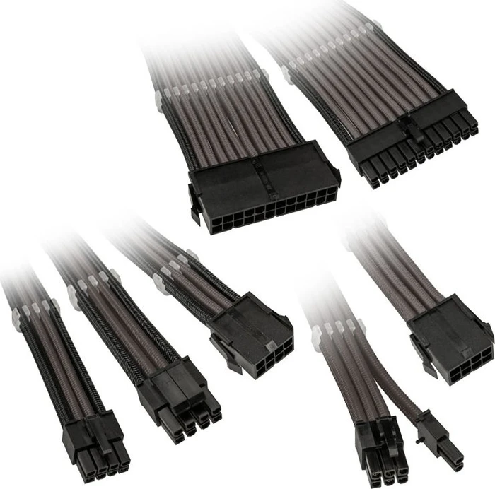 Kolink Core Adept Braided Cable Extension Kit, Gunmetal
