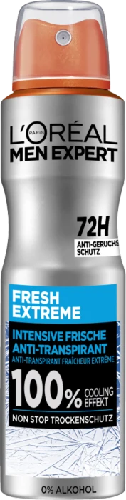 L'Oréal Men Expert Fresh Extreme Antitranspirant 72h Intensive Frische Spray, 150ml
