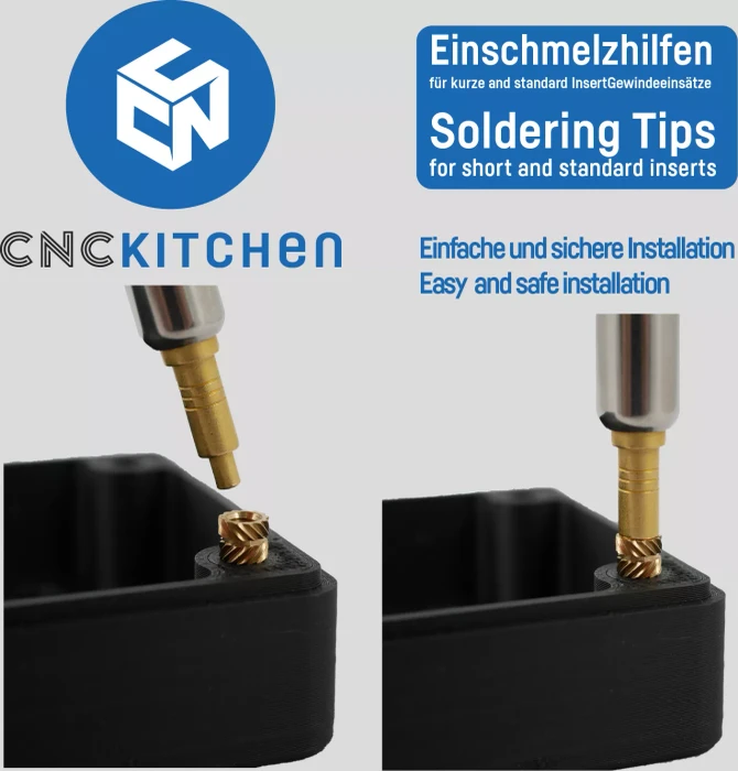 CNC Kitchen Gewindeinsatz M3 kurz, 100er-Pack